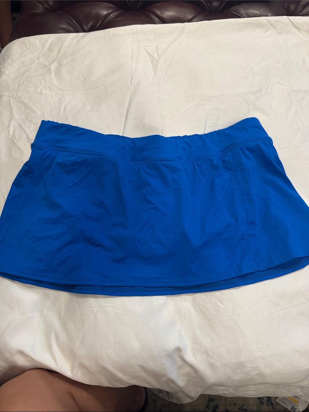 Women's Blue Circle Swim Skirt - Athletic Performance